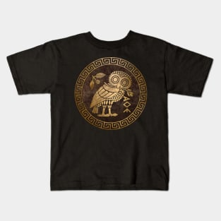 Athens Ancient Greece Athenian Owl Symbol of Goddess Athena Kids T-Shirt